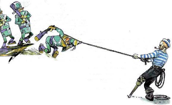 Урфин Джюс и его деревянные солдаты (сказка-повесть) моряк дядя Чарли накидывает на деревянных солдат лассо