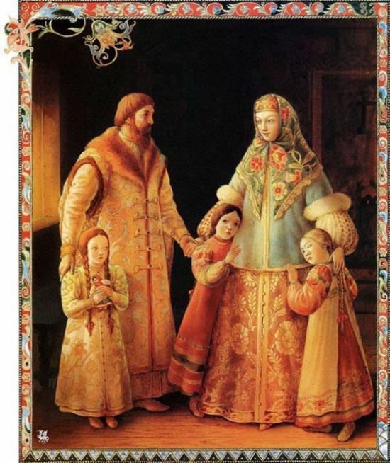 купец и дети