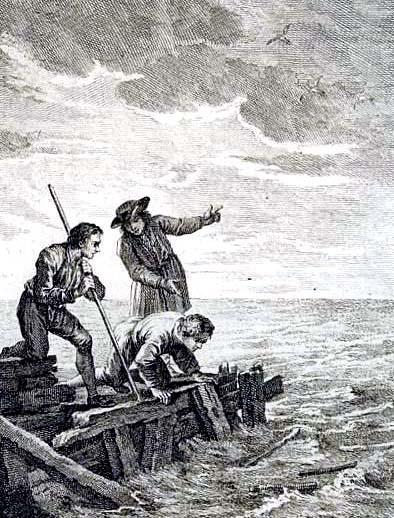 Верблюд и плывущие поленья