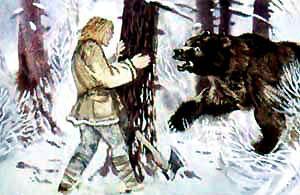 Веселый Матти (сказка) медведь напал на Тойво