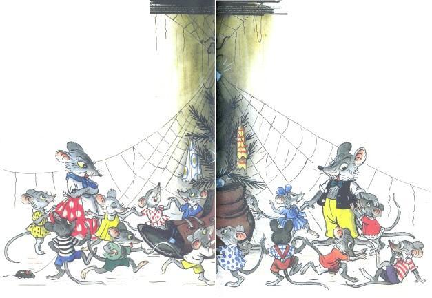 Стих: Веселый новый год (иллюстрации: Сутеев В.) мыши