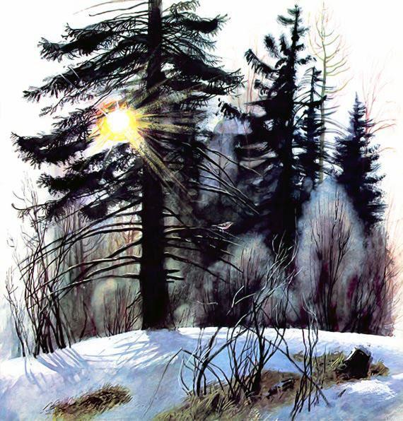 Весеннее небо: Бой зяблика (рассказ) весенний лес