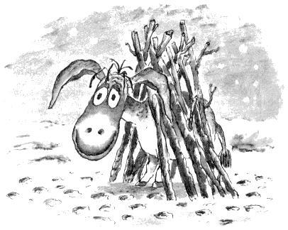 Ослик Иа в своем домике