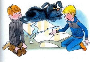 повесть: Витя Малеев в школе и дома Витя Малеев и Шишкин разбили стекло пес рядом