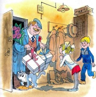 повесть: Витя Малеев в школе и дома гости с подарками