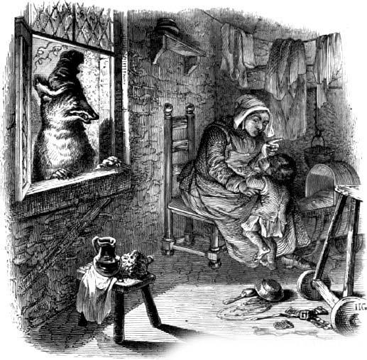 Волк, мать и ребенок