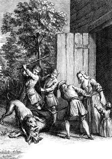 Волк, мать и ребенок