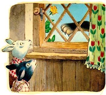  козленок заметил через окно страшную большую черную лапу