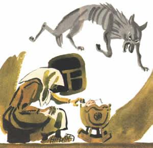 Волк и старуха (сказка) Волк и старуха