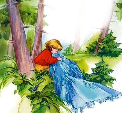 Волшебная иголочка (рассказ) девочка в лесу