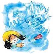 Вода заклокотала вокруг девушки. Зеленый дракон - властитель потока схватил Маи.