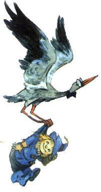 Волшебник Изумрудного города (сказка-повесть) Аист несет Страшилу