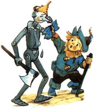 Страшила и Железный дровосек плачет