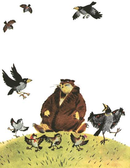 Воробьи и кот