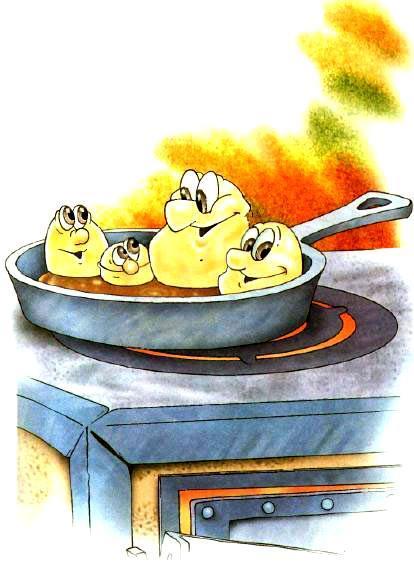 Воронина макаронина (стихи-скороболтушки) картошка на сковороде