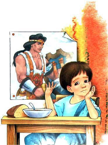 Воронина макаронина (стихи-скороболтушки) мальчик за тарелкой