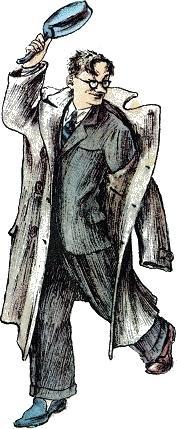 Вот какой рассеянный - стих человек рассеянный со сковородой