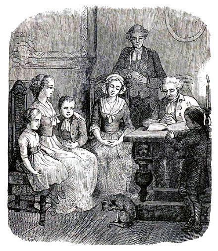 семья за столом