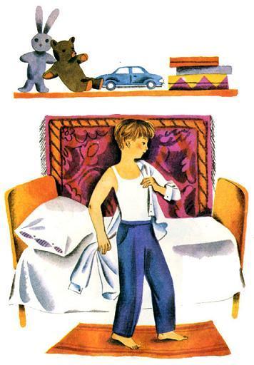 утро первоклассник собирается В школу