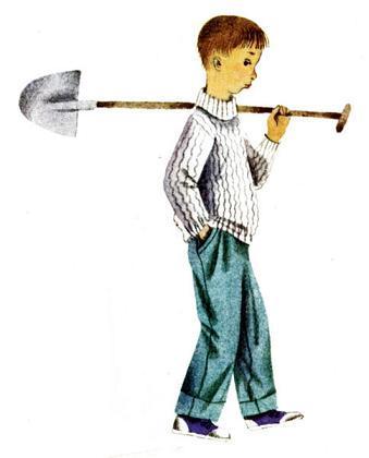 мальчик с лопатой