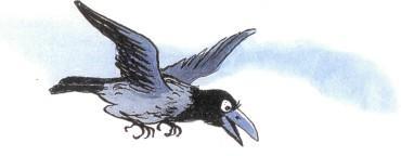 яблоко ворона летит