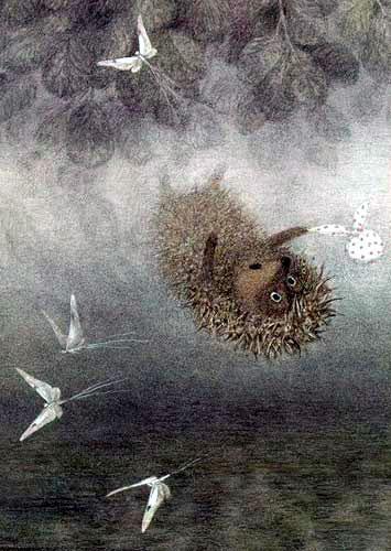 Ёжик в тумане (сказка) Ёжик упал в воду