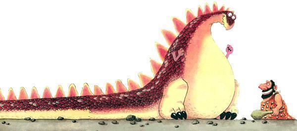 тиранозавр и Первобытный человек