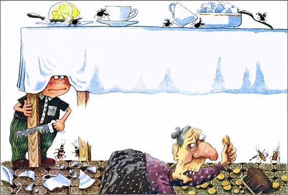 мальчик подпиливает ножку стола