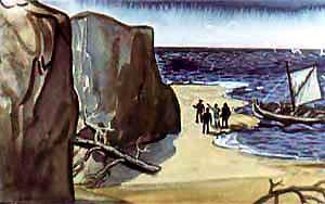 рыбаки причалили у берегу