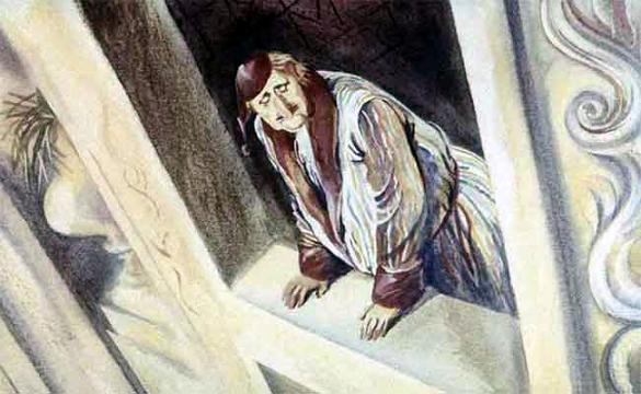 Жареная кукуруза (сказка Джани Родари) король в ночной рубашке у окна