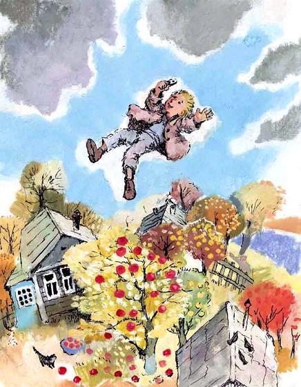 мальчик с железной пуговицей взлетел в небо