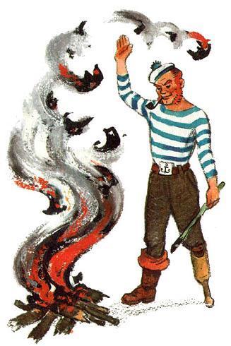 капитан Чарли Блек сжигает книгу Арханы