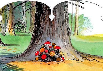 Живые грибы (сказка) холмик маленький, а на нём грибов видимо-невидимо