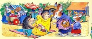 ежи продали полотно на базаре зайчихе