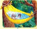 сурок сделал из полотна гамак