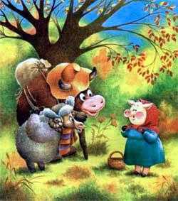 Зимовье зверей (сказка) бык баран свинья