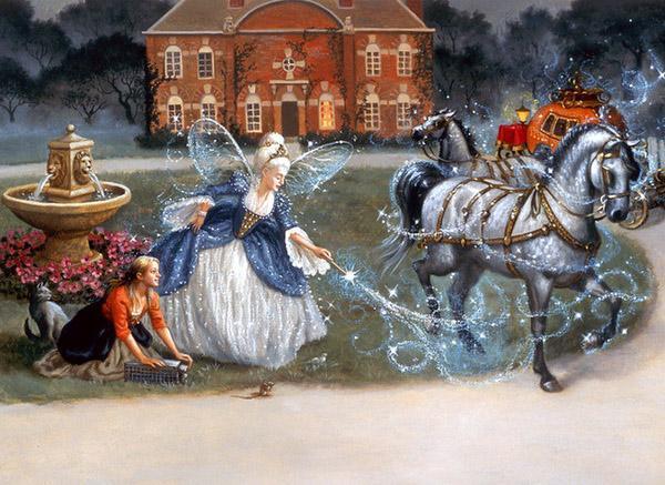 Золушка, или хрустальная туфелька (сказка)  серая мышка сейчас же превращалась в серого, мышастого коня