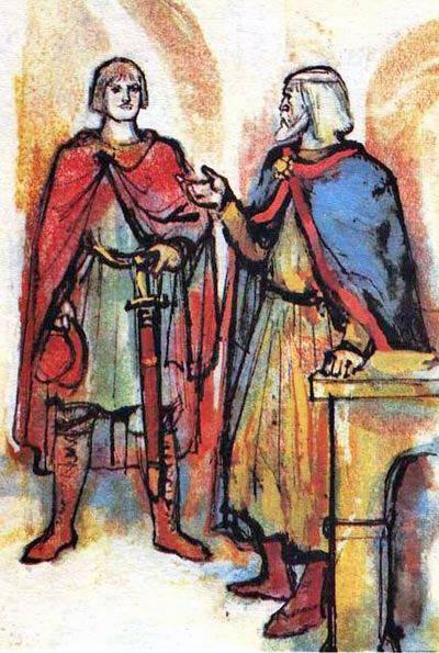 Звенит слава в Киеве князь и витязь